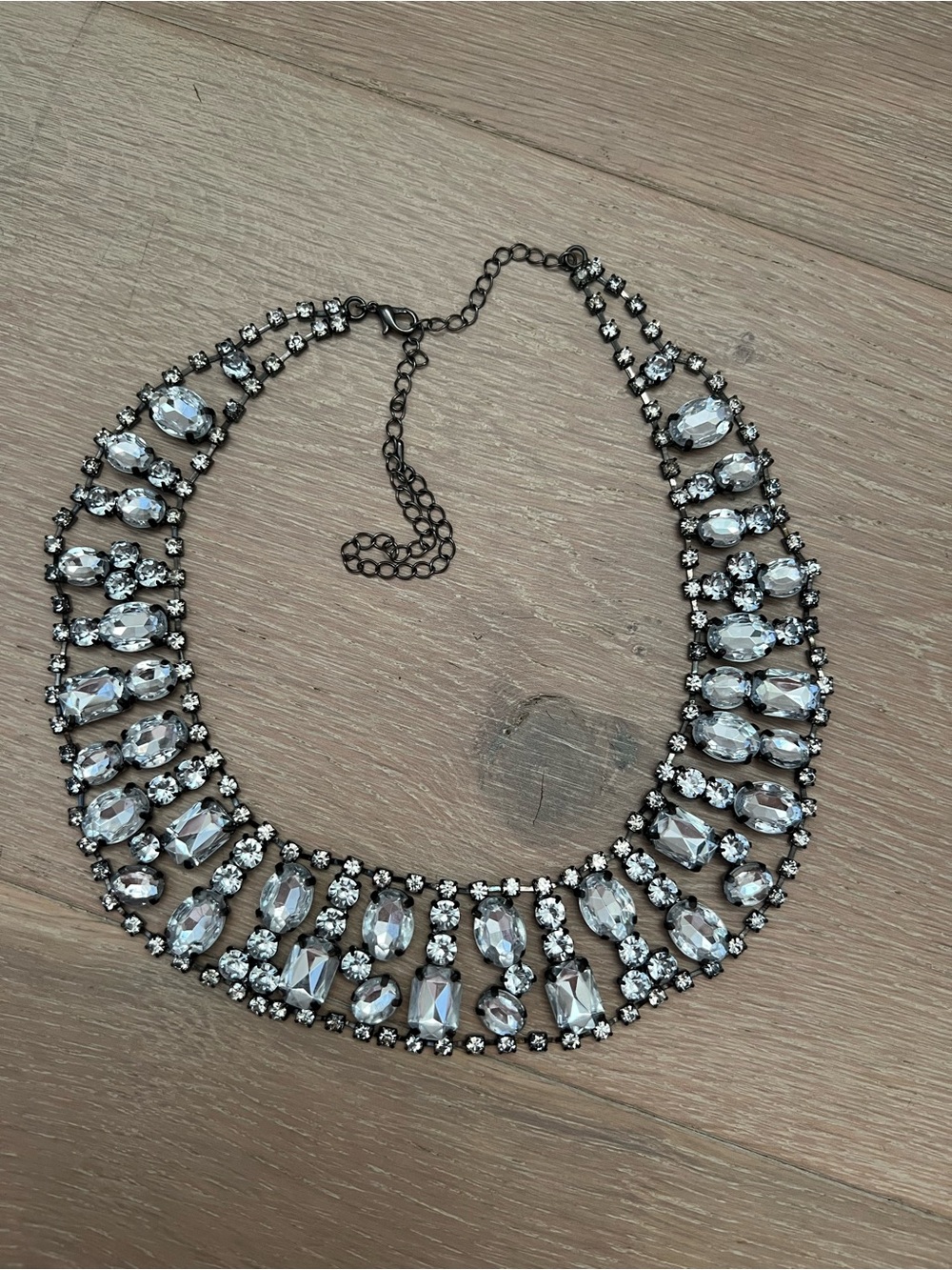 Crystal Statement Collar Necklace - Clear